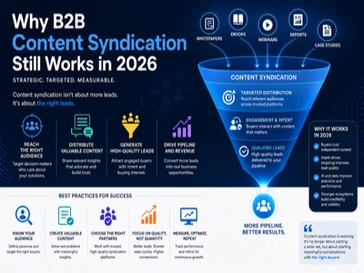 Discover how modern B2B content syndication is evolving in 2026 through intent-driven targeting, AI-powered distribution, and higher-quality lead generation.