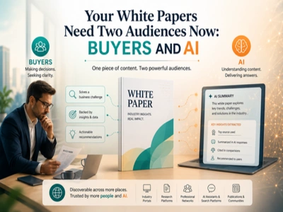 AI-powered white paper syndication connecting buyers and intelligent search.