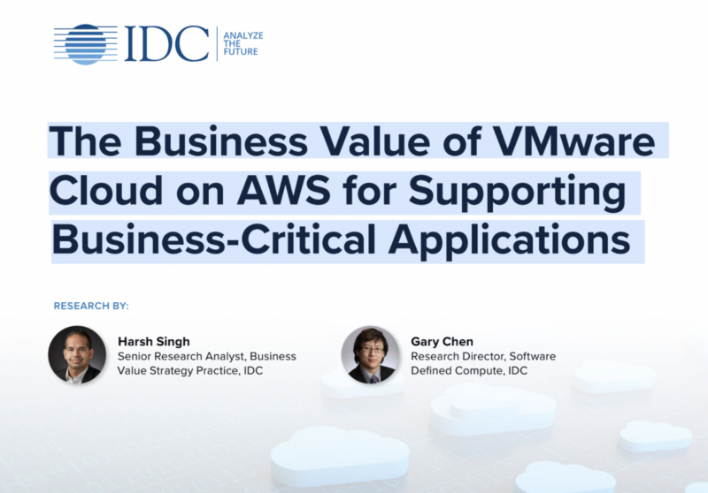 IDC, Business, value, VMware, Cloud, AWS