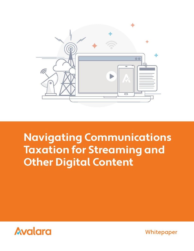 Whitepaper on Communications Taxation for Streaming