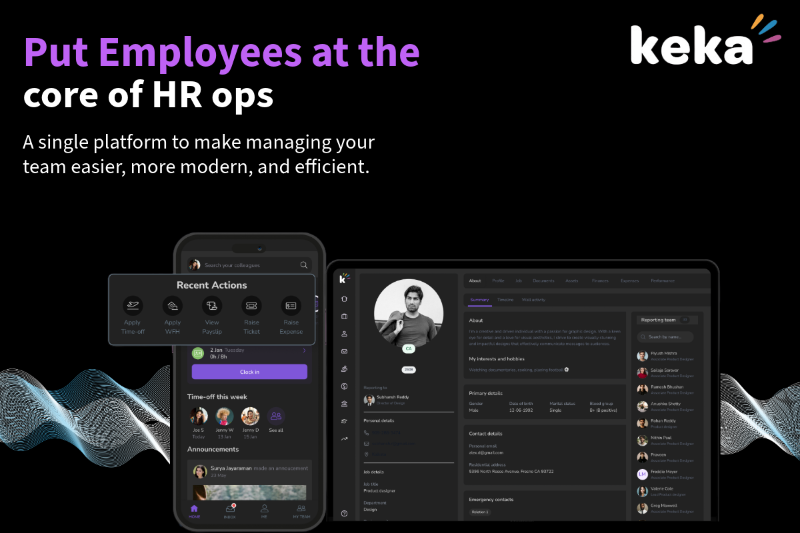 Keka HR platform interface
