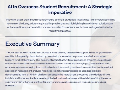 AI in overseas student recruitment by trencher.ai