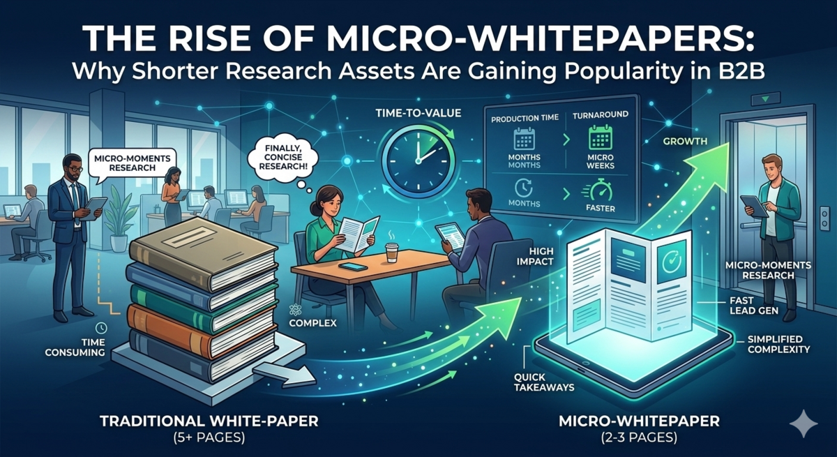Micro-whitepapers in B2B marketing for faster research consumption