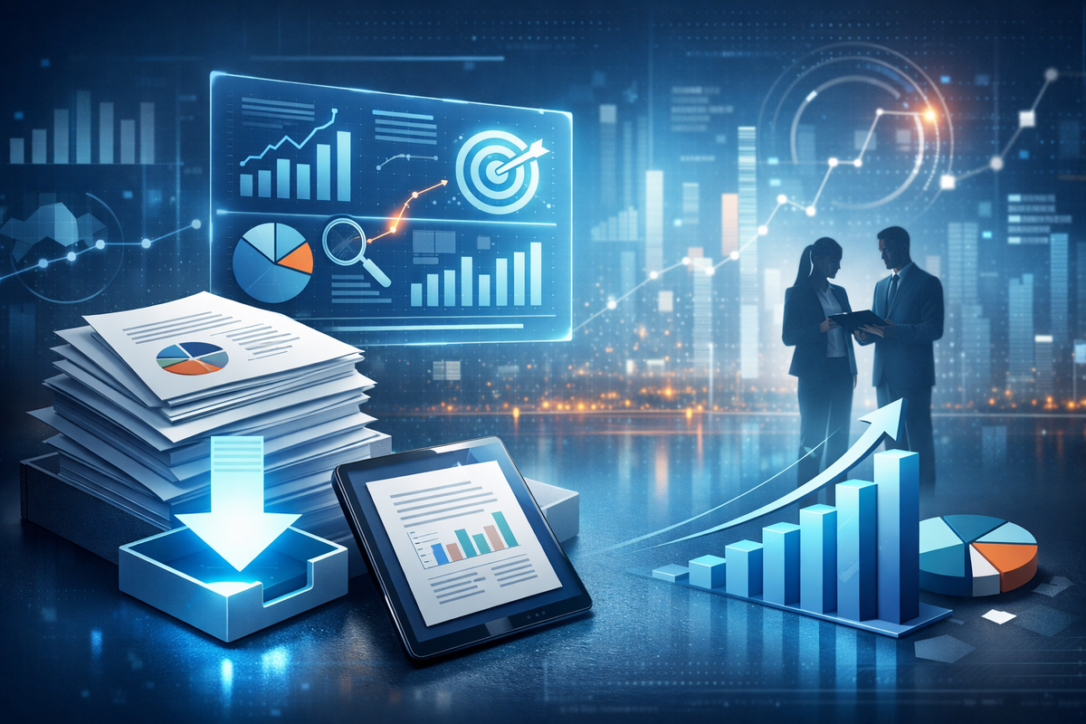 Dashboard showing advanced whitepaper performance metrics like engagement, lead quality, and conversions