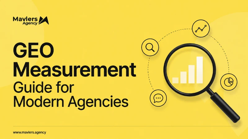 Mavlers GEO Measurement Guide for Modern Agencies with analytics and search performance visualization.