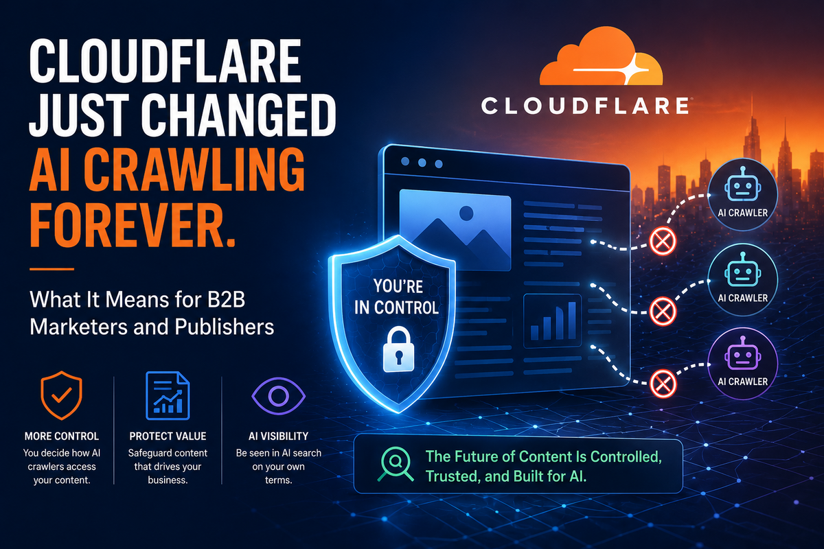 Cloudflare AI crawler controls and content visibility illustration