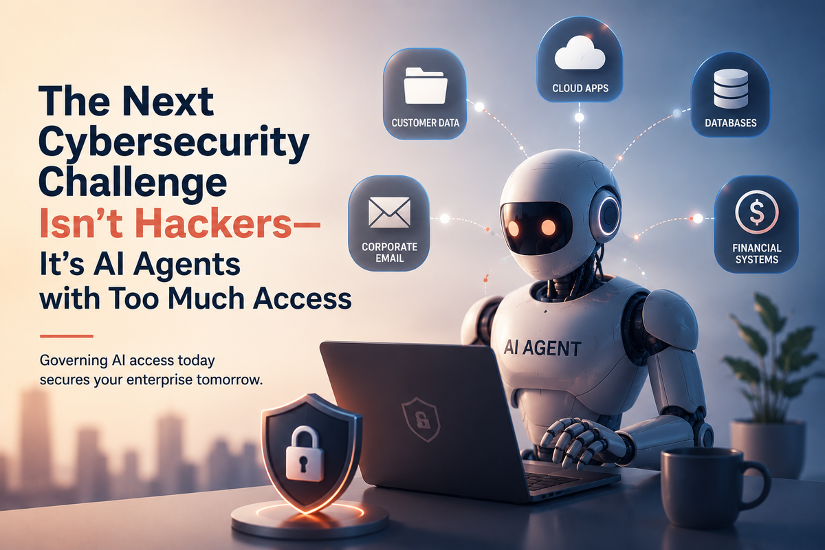 AI agent illustrating enterprise cybersecurity and AI governance