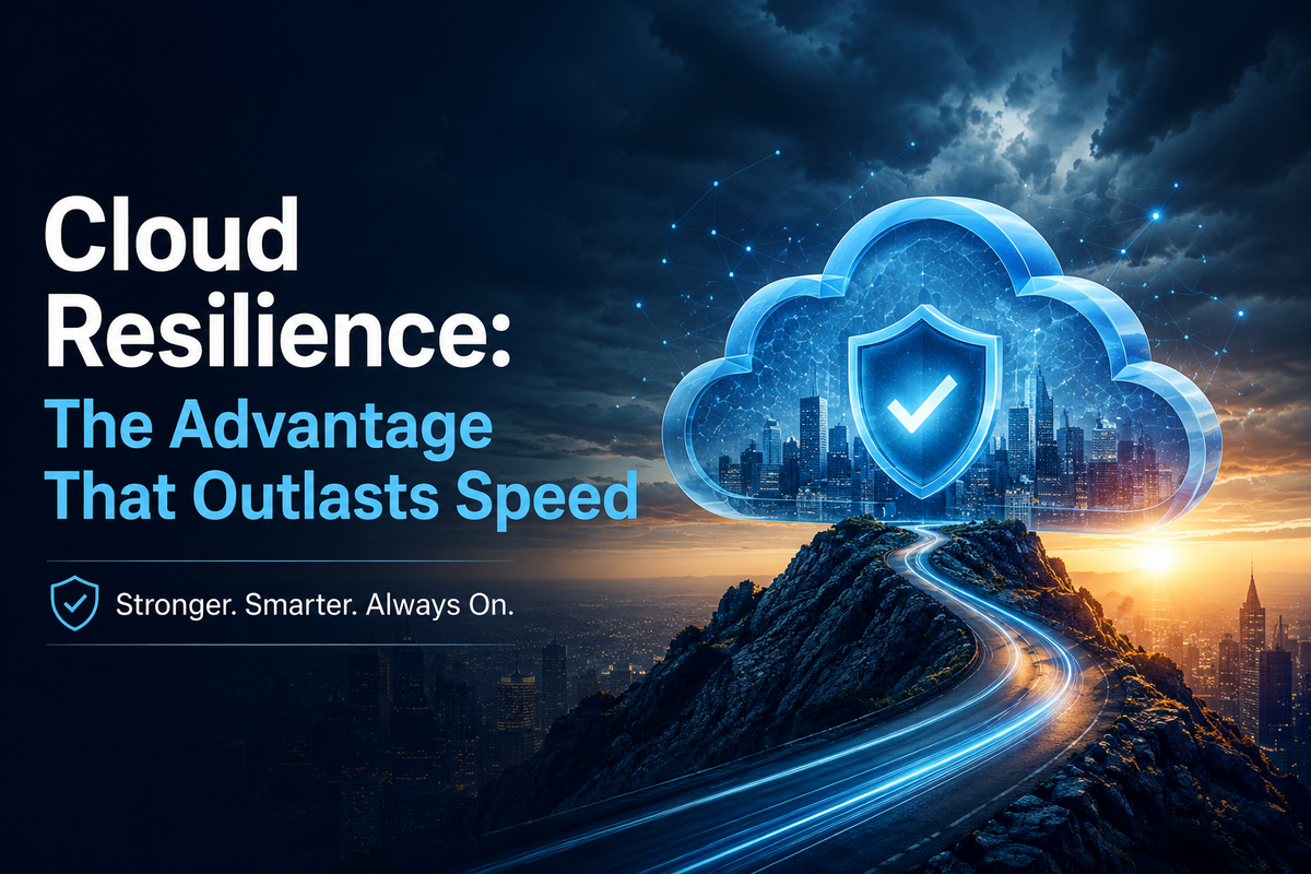 Illustration of secure cloud resilience for enterprise infrastructure