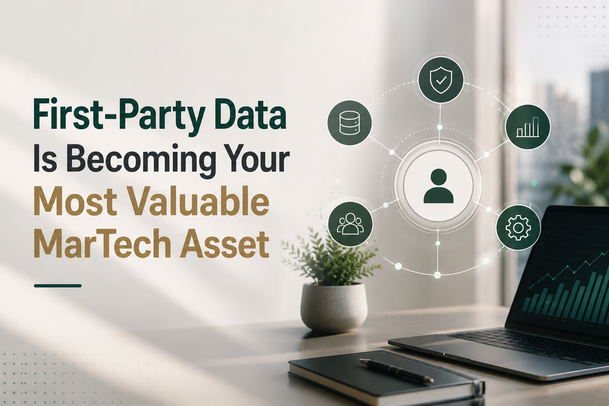 Illustration of first-party data powering MarTech strategy