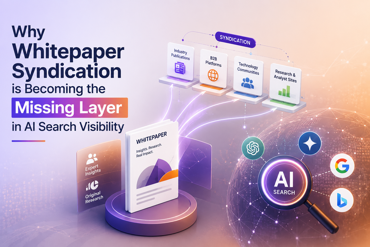 Enterprise SEO and whitepaper syndication for AI search visibility