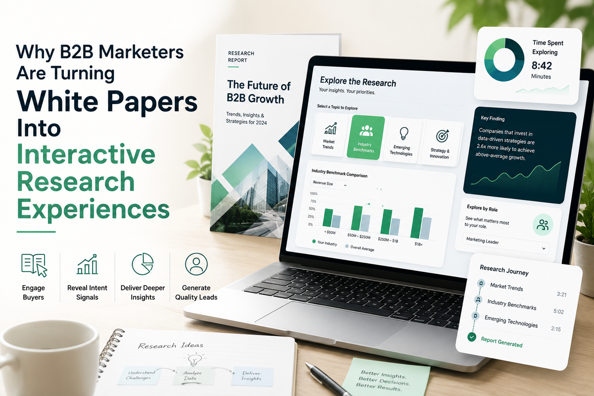 Interactive white paper research experience